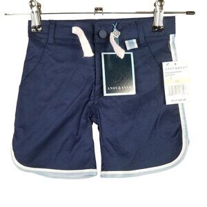 Boys Toddler Andy & Evan Navy Blue Piped Shorts Size 2T